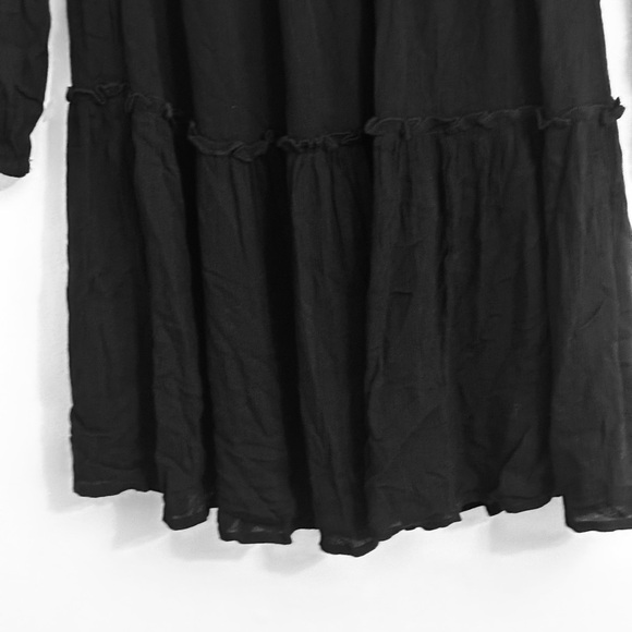 Black Dress with Floral Embroidery - Picture 3 of 10